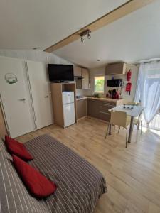 Mobil home en Provence - Camping 4 étoiles- 2 chambres -4 à 6 pers-clim-terrasse-TV