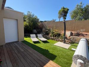 Villa 6 p route de Palombaggia Porto Vecchio piscine privée chauffée à 5 min des plages de Palombaggia Santa Giulia