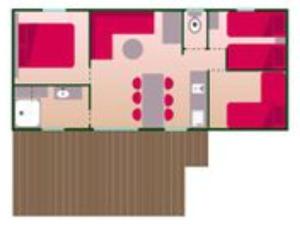 Cottage 3 chambres, 7 pers, terrasse vue lac - API-1-52-417
