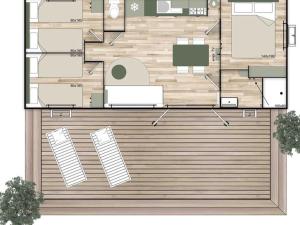 Campings Mobil home Prestige avec Terrasse - 3 Chambres pour 7 personnes - API-1-52-678 : photos des chambres