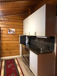 Mysig timmerstuga med braskamin nära Hovfjället