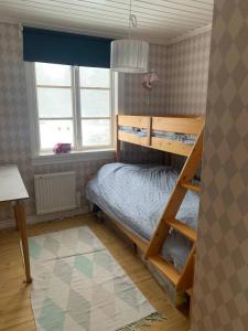 Stuga nära sjö och skog