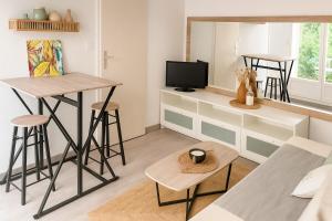 Maisons de vacances Maison de plage avec piscine Erdeven-Carnac : photos des chambres