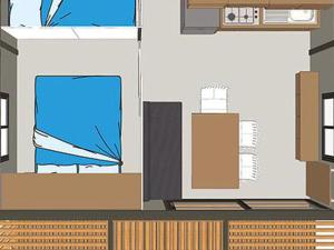 Chalet confortable avec terrasse pour 5 personnes - API-1-52-388