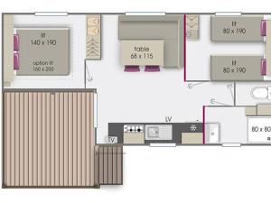 Mobil-home 4 personnes avec terrasse à Saint-Gildas-de-Rhuys - API-1-52-766
