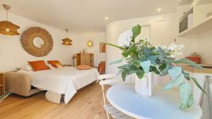 Appartements Splendide Studio parking clim terrasse : photos des chambres