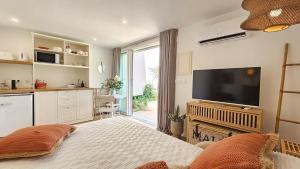 Appartements Splendide Studio parking clim terrasse : photos des chambres