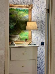 Lovely small room with a double bed no window in a charming Båstad villa prime location with terrace