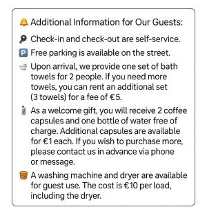 Modern Studio N1 private Kitchenette and Bathroom