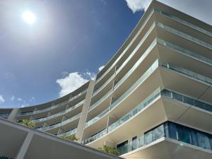 Modern studio in a waterfront building