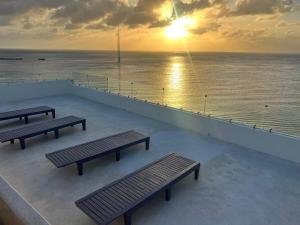 Modern studio in a waterfront building