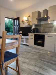 House with a terrace overlooking the sea