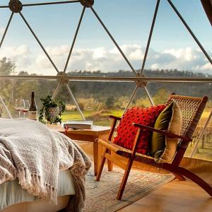 Incredible Dome Getaway on a Vineyard Perfect for Glamping, Tasmania