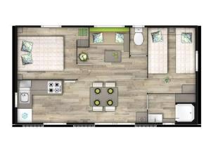 Campings Mobil-home 2 Chambres avec Terrasse - API-1-52-407 : photos des chambres