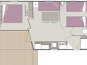 Mobil-home pour 4 pers avec terrasse - API-1-52-739