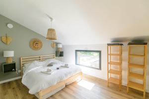 Maisons de vacances Magnificent wood-frame villa near the ocean : photos des chambres