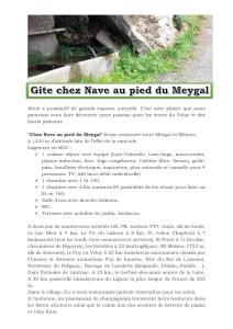 Chez Nave au pied du Meygal