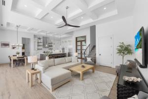 Opulent custom waterfront home with heated pool and spa