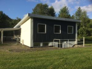 House in beautiful nature with field view
