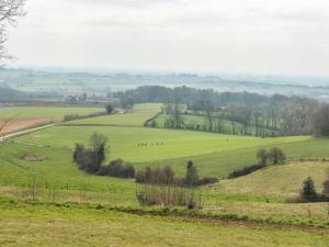 Large cottage overlooking the sunny courtyard with fountain