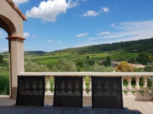 Villa with heated pool, jacuzzi, sports field and stunning views