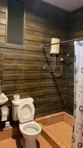 Thai wooden house near the pond Mountain View Chiang mai