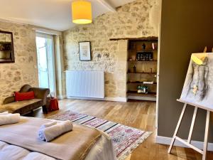 Maisons de vacances Elegante villa en pierre pres de Saint-Emilion : photos des chambres