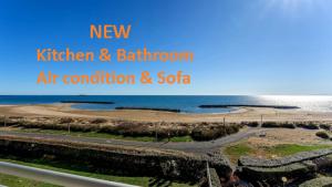 MOM Blue Paradise Front De Mer 3 étoiles 61 m2 CAPDiem 3 Clim - Idéal pr un Séjour de 15j ou plus ! Wifi, lit 160 - 4è Ascenseur, Parking, Piscine, Pétanque, Ping-pong - Pistes cyclables - Golf & Tennis à 10 mn