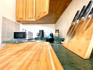 Moderný apartmán s krbom