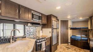 Parked RV Travel Trailer Getaway Wi-Fi with Hookups