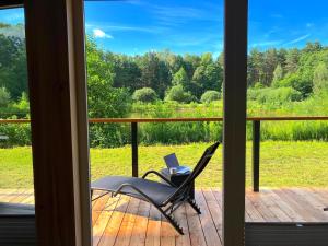 2os Domek z prywatną balią z jacuzzi, kominek, na odludziu, jedyny na 10000 m2 terenie, widok na las, lubelskie Roztocze