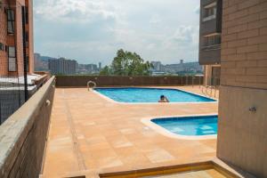 Magical and attractive view, building with pool