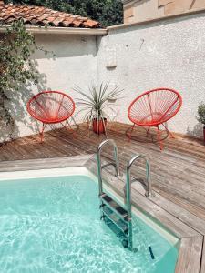 Maisons de vacances Duplex, hyper-central - piscine privee - garage : photos des chambres