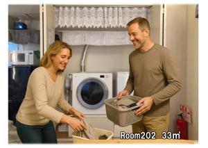 Shinsaibashi Digital Nomad Gas Dryer Netflix100" for Long-stay Central Osaka