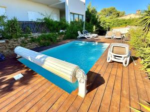 Maisons de vacances La maison de violette piscine et mer : photos des chambres