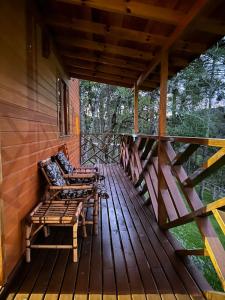 Chalé Serrano com vista para as montanhas