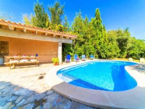 Stone villa in Búger with private pool