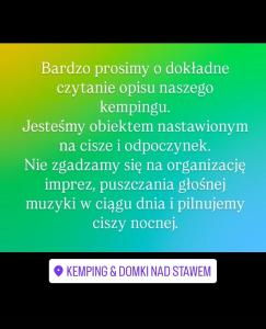 Kemping i Domki nad stawem