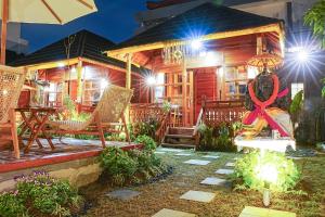 Orange wooden homestay