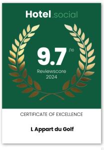 L Appart du Golf Classé 4 etoiles 68 m2 NEUF sans vis à vis Plein sud