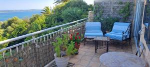 Vue mer et sur les iles dor dHyères