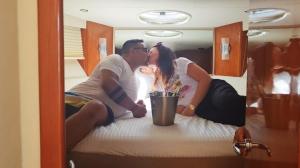 Yacht Experience Tenerife 24h plus Tour with private Skipper & private Hostessinclusive with Cocktails, Sandwiches, free Minibar and free islandwide pick-up and return in a Tesla S Sportscar