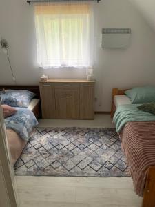 Domek w lesie blisko rzeki