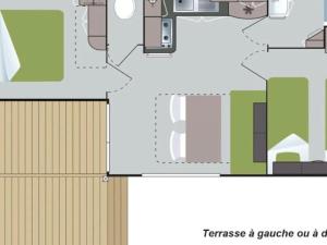 Mobil home pour 6 personnes avec terrasse - API-1-52-390