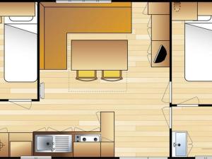 Mobil-home avec Terrasse Accueillant 6 Pers - API-1-52-631