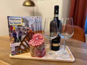 Gouda city center apartment with private garden and 2 bicycles