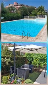 Lovely apartment with private garden and a swimming-pool