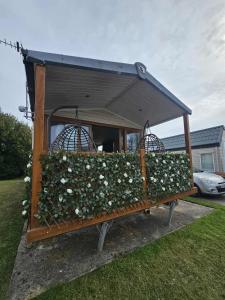 Rhyl Caravan with Veranda Egg Chairs & Garden