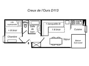 Résidence Creux De L Ours D - APPARTEMENT EXPOSE SUD-OUEST, AVEC BELLE VUE PISTE MAE-7894