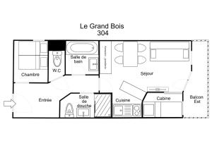 Résidence Grand Bois A - CONFORTABLE 2 PIECES + CABINE, SKIS AUX PIEDS ET PROCHE DES COMMERCES MAE-2024